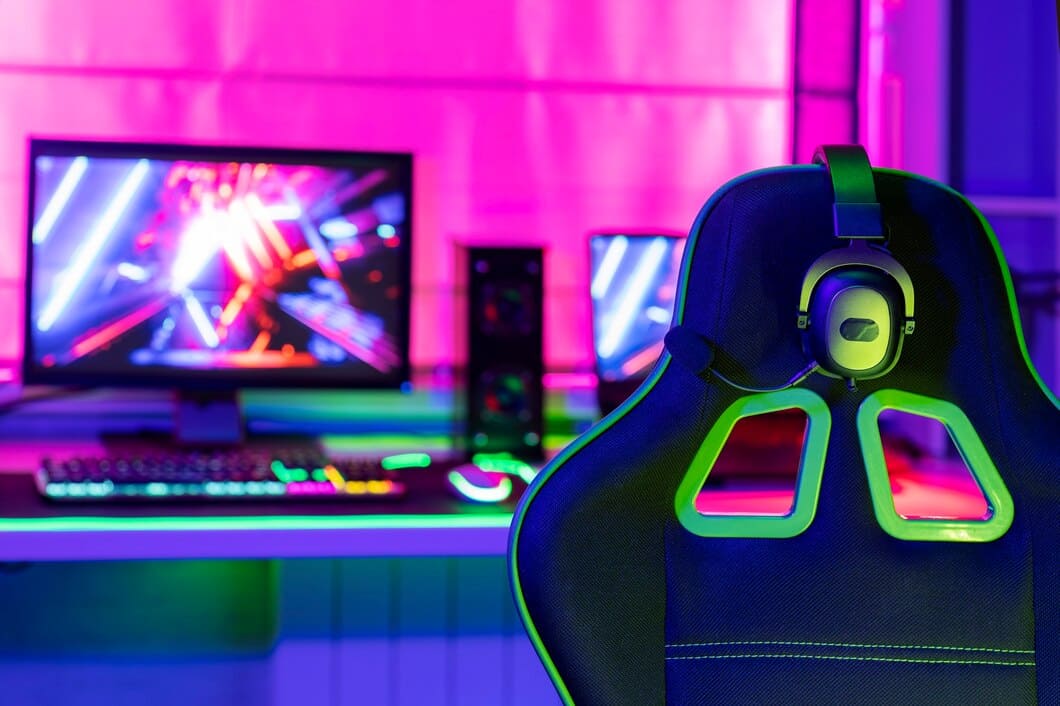 headphones chair gaming setup 23 2149829131